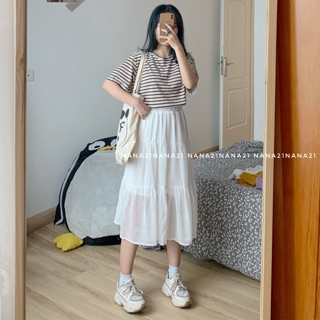 Chân váy voan tầng