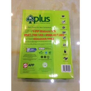 Giấy IK PLus A4 ĐL70gsm (500 tờ/ram) - Giấy in A4