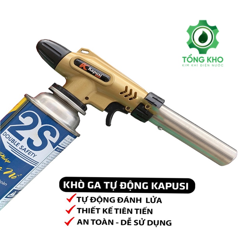 Khò gas mini, đầu khò ga, đèn khò gas tự động đánh lửa Kapusi JAPAN, khò lửa cao cấp - Tổng kho kim khí điện nước