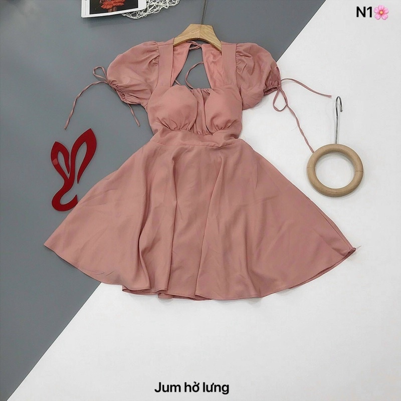 Đầm Cổ U Nơ Lưng Bigsize 55kg Đến 100kg (L/XL/XXL)