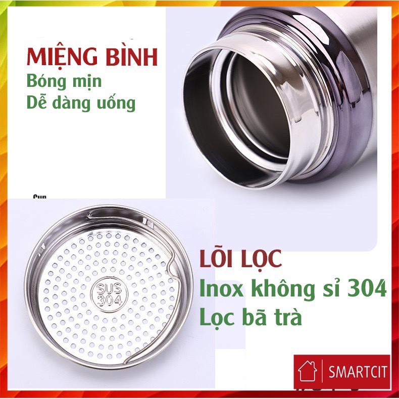 Bình Giữ Nhiệt Inox 1200ml Có Lõi Lọc Trà