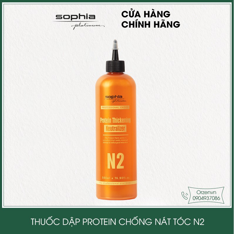 Thuốc dập định hình tóc uốn N2 Protein chống nát tóc Sophia Platinum 500ml