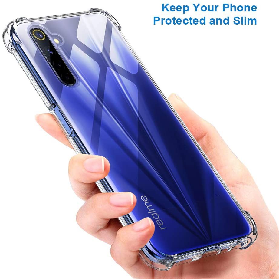 Ốp điện thoại TPU mềm trong suốt chống sốc thời trang cho Realme 6