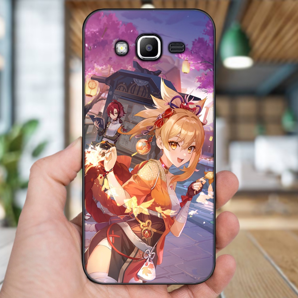 Ốp lưng Samsung J2 Prime, J3 2016, J5 2015 viền đen in hình Yoimiya Genshin Impact