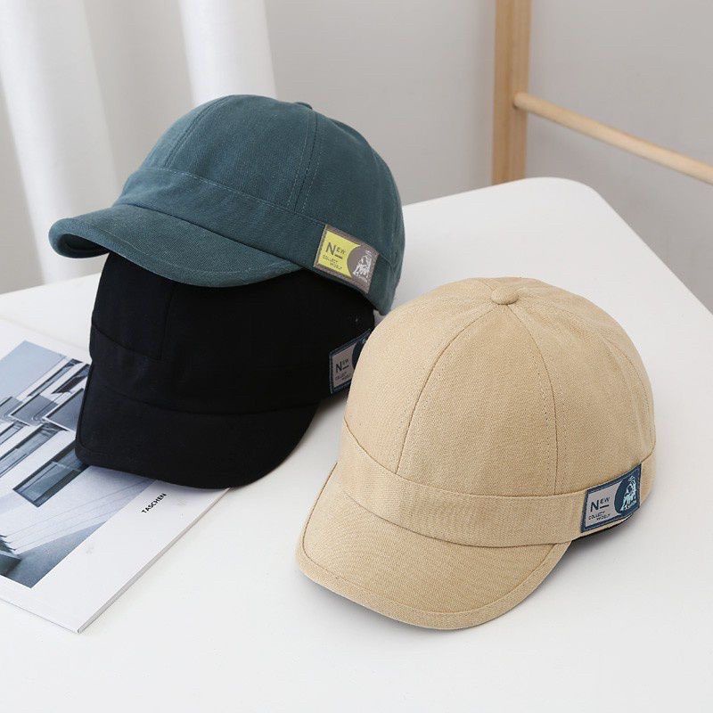 Mũ Kết Unisex Chất Liệu Kaki Tag Hông Cá Tính