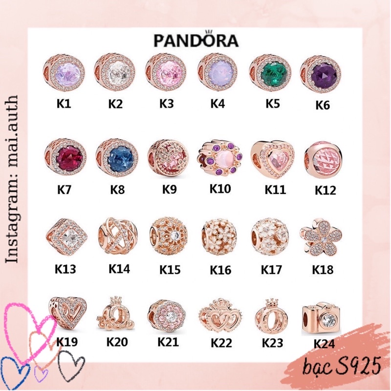 Charm pan S925 bảng K