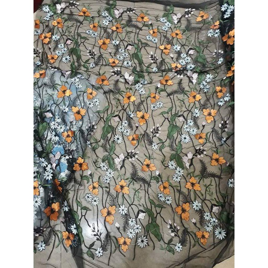 Lưới thêu hoa chỉ bóng