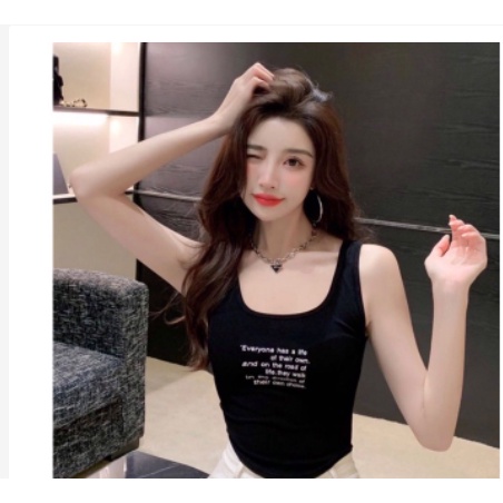 Mẫu mới - Áo 3 lỗ thun tăm in chữ phong cách Hàn Quốc siêu đẹp