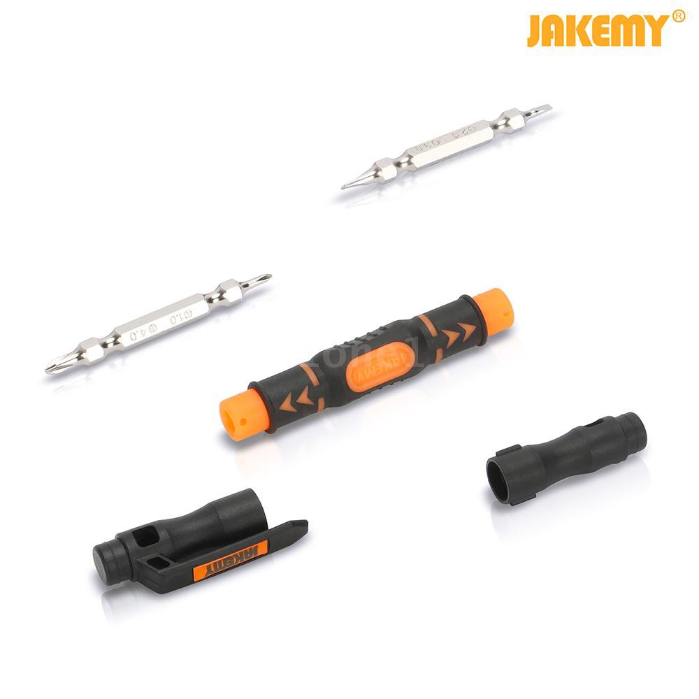 zone1 JAKEMY 3 in 1 Portable Double-head Bits Screwdriver Pen with Magnetic Two Way Slotted and Phillips Bits Screw-driv