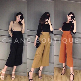 Sét bộ quần ống rộng kèm áo dài tay