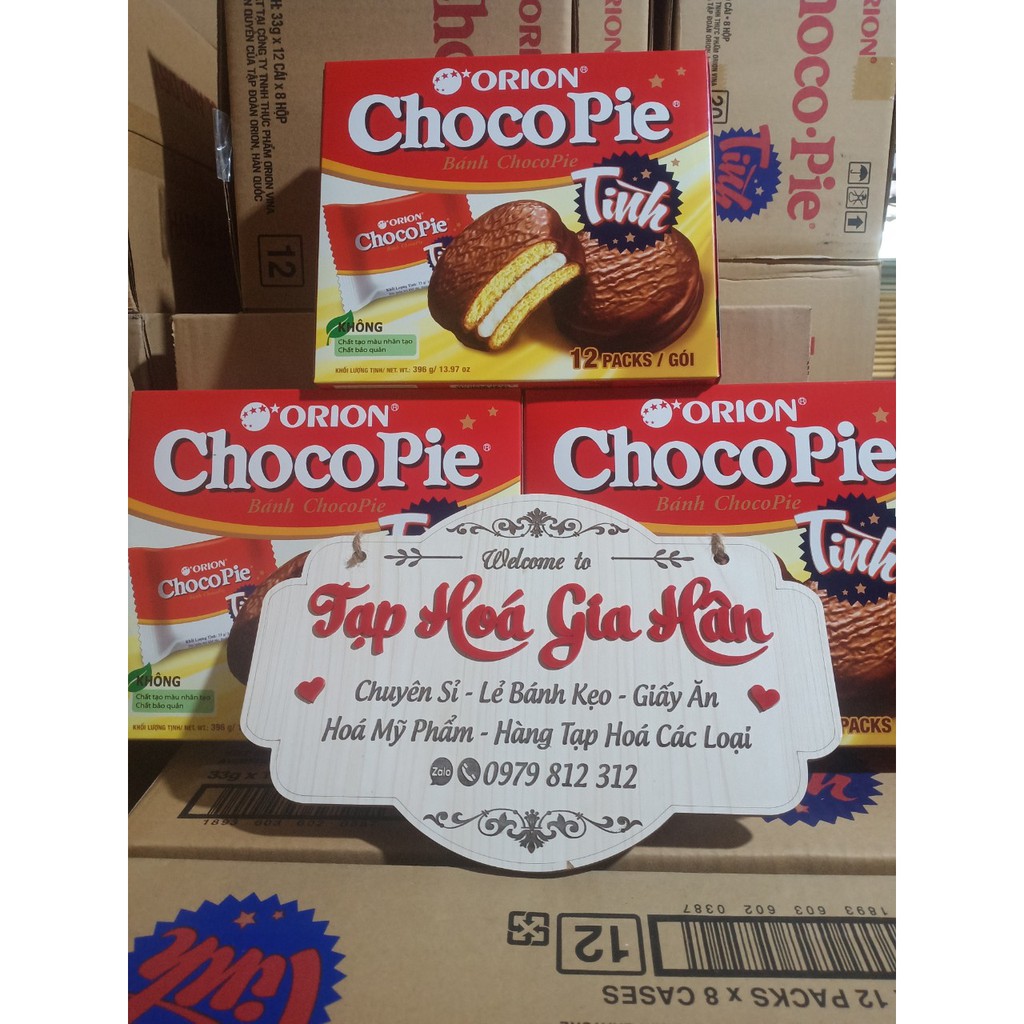 Bánh Chocopie Tình Hộp 12 Cái Vị Socola Ngọt Mềm Thơm