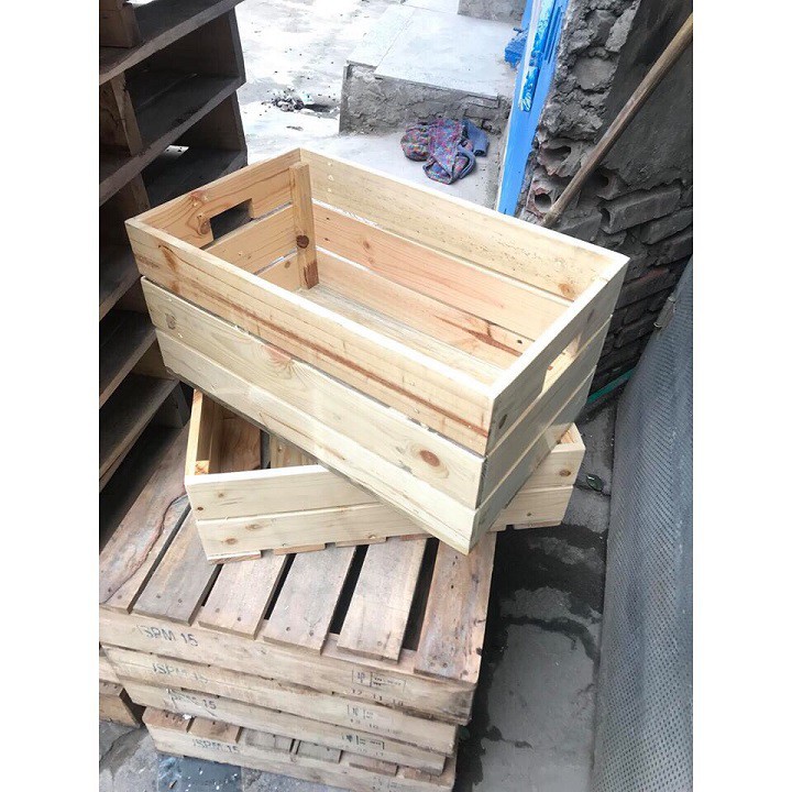 [FREE SHIP] Hộp Pallet Trang Trí | Hộp Gỗ Thông Mang Phong Cách Hiện Đại