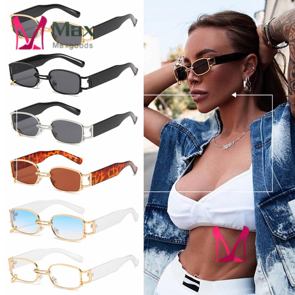 Kính Mát Thời Trang Khung Kim Loại Hình Chữ Nhật Chống Tia Uv400 Cho Nữ | BigBuy360 - bigbuy360.vn