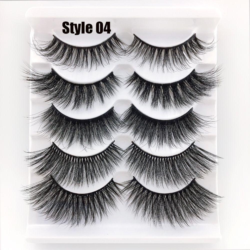 Bộ 5 Cặp Lông Mi Giả SKONHED Dài Và Dày Đủ Kiểu Handmade