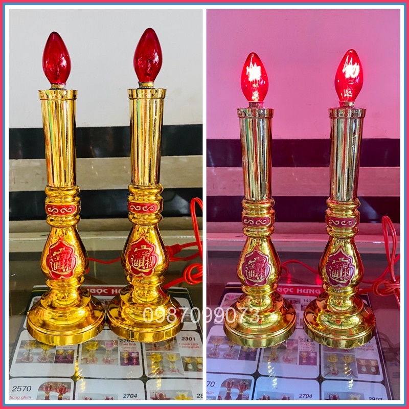Đèn thờ xi cầy ( một cặp)