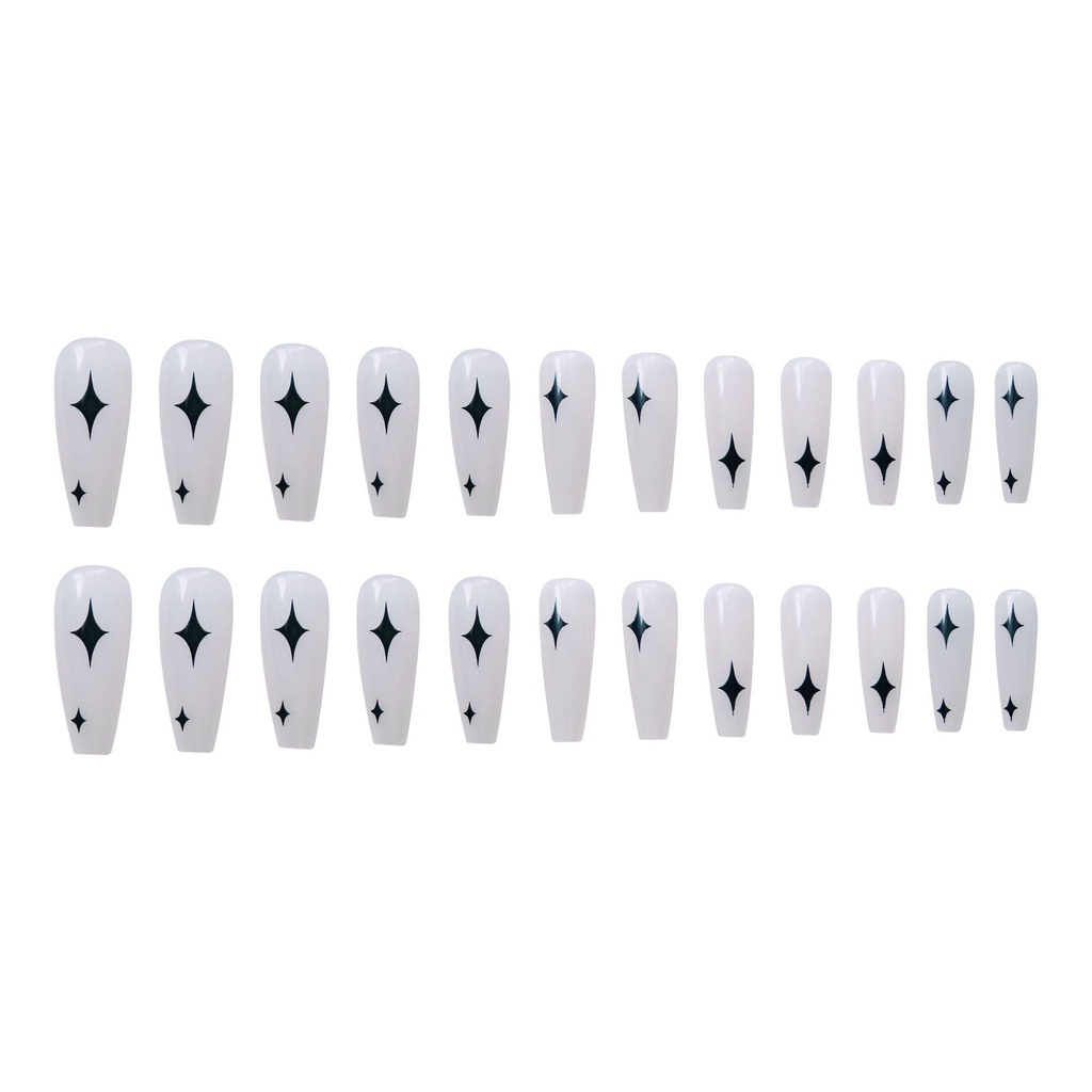 Bộ 24 Móng Tay Giả Che Phủ Toàn Diện Phong Cách Pháp