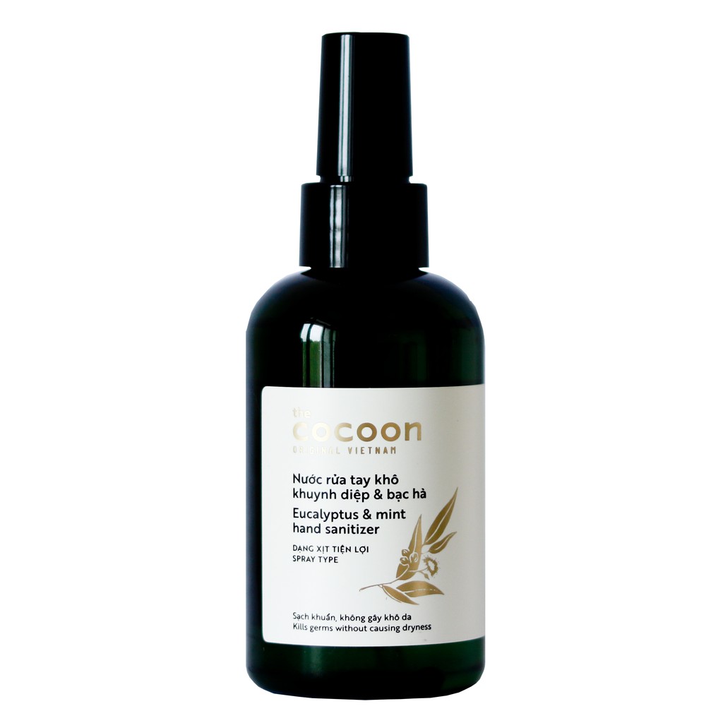 Nước xịt rửa tay khô Khuynh Diệp & Bạc Hà Cocoon 140ml