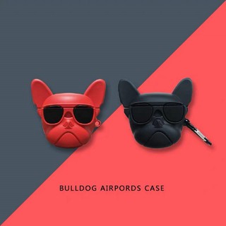 Ốp airpod /case airpod đầu chó bull đen , đỏ dành cho airpod 1/2/pro