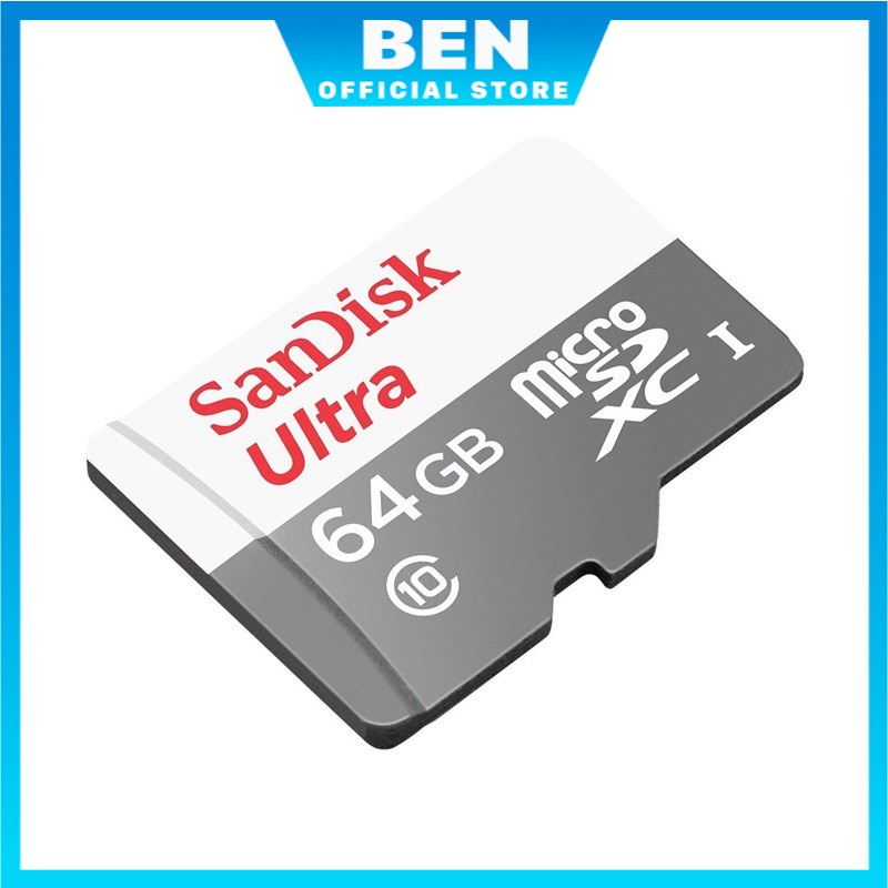 Thẻ Nhớ MicroSDXC SanDisk Ultra 64GB 100MB/s 667x SDSQUNR-064G-GN3MN