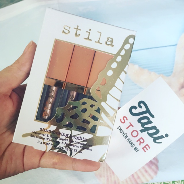 Set màu mắt Stila Shimmering Heights Shimmer &amp; Glow Liquid Eye Shadow Set