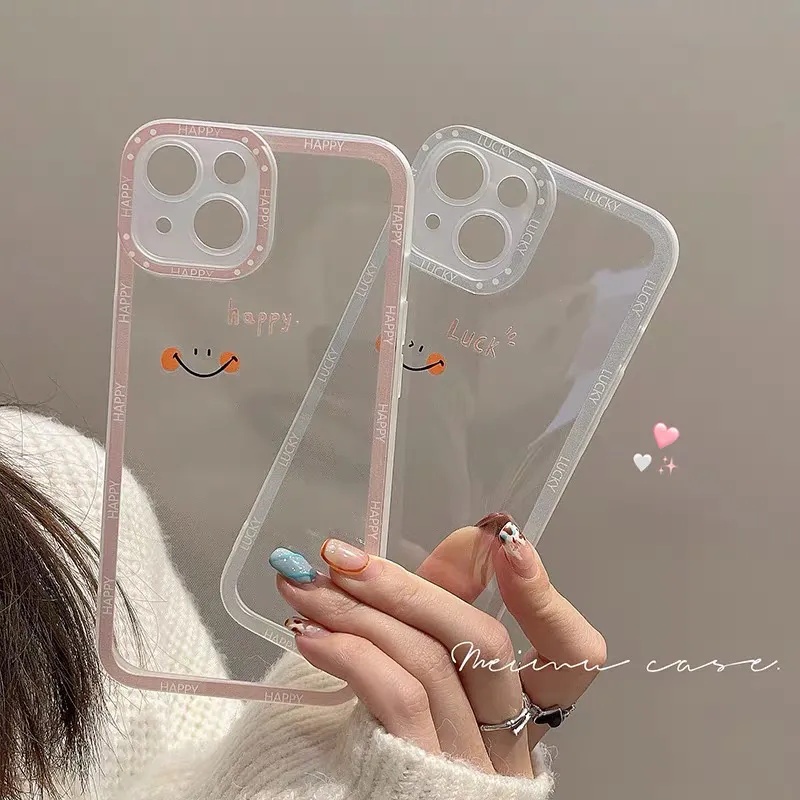 Ốp Điện Thoại TPU In Hình Mặt Cười Cho iPhone 13 Pro 13prm iPhone 11 7Plus 8Plus Xr X