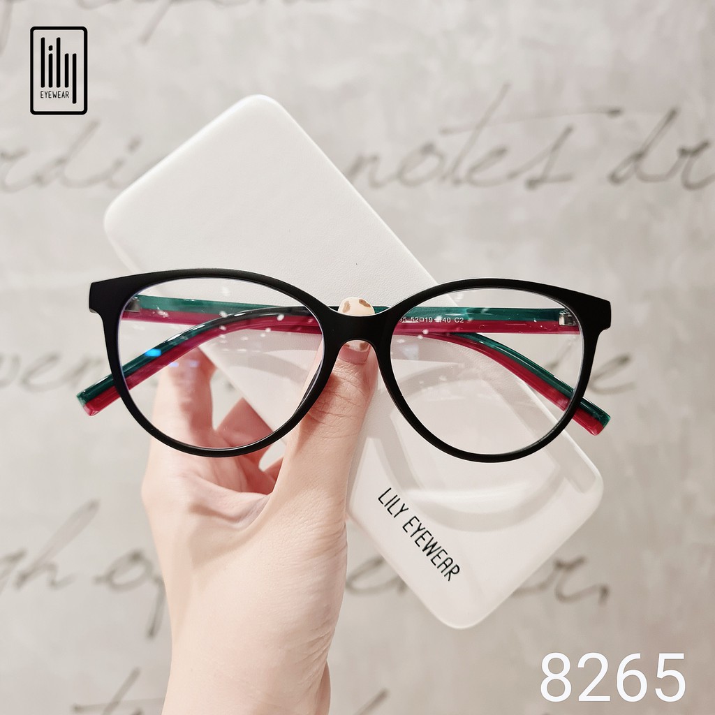 Gọng kính mắt mèo nữ Lilyeyewear chất liệu nhựa dày dặn màu sắc thời trang 8265 | BigBuy360 - bigbuy360.vn