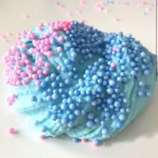 Cotton candy crunch slime