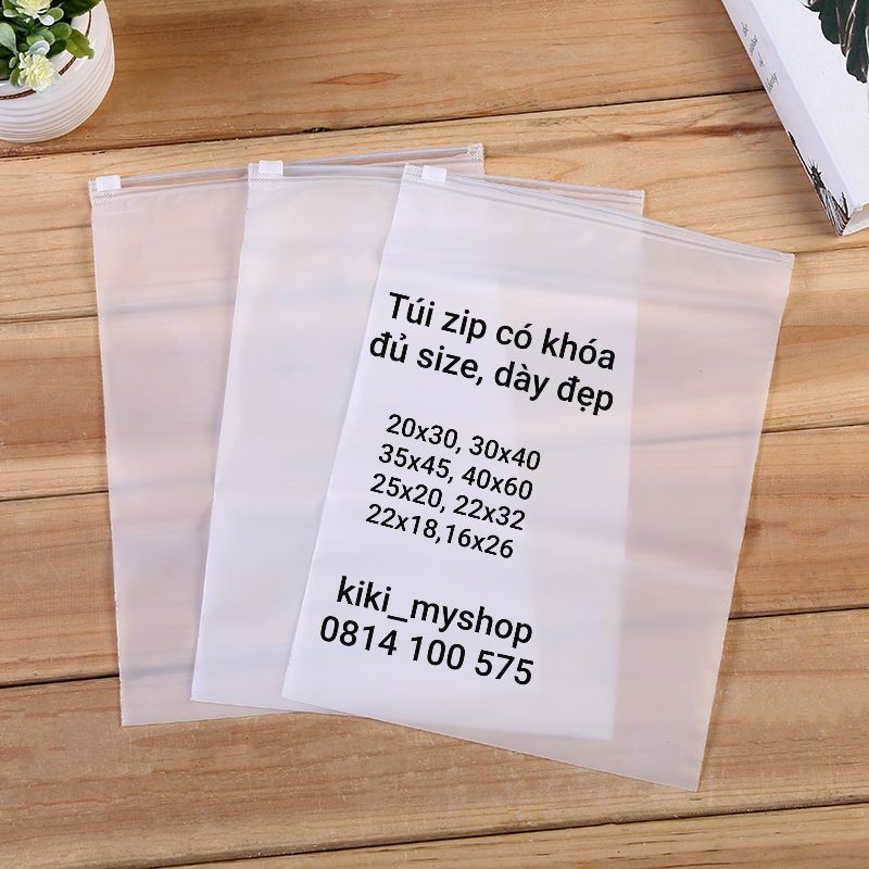 100G Túi Zip Khóa Kéo Trong Loại Dày Đẹp Nhiều Size/ Ấn Chọn Size