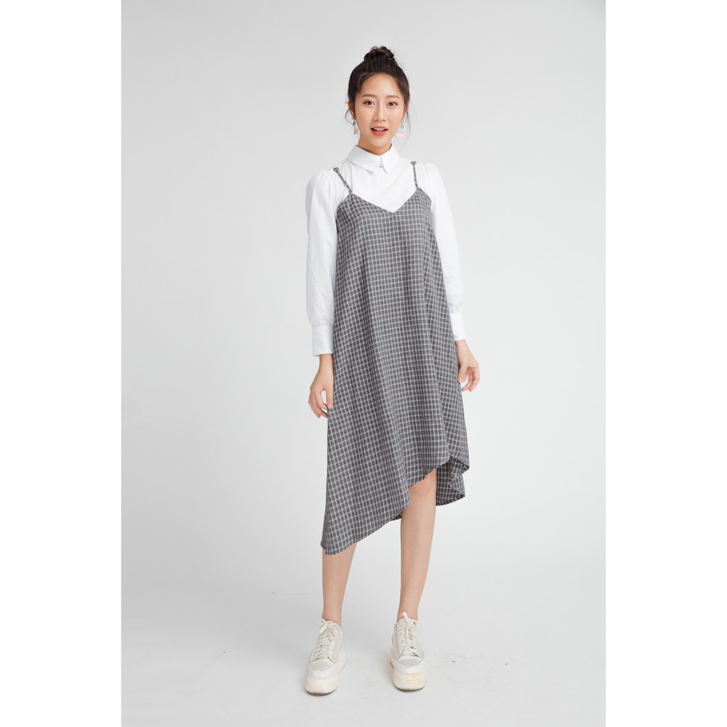 Đầm dài tay gấu chéo - 92Wear | BigBuy360 - bigbuy360.vn