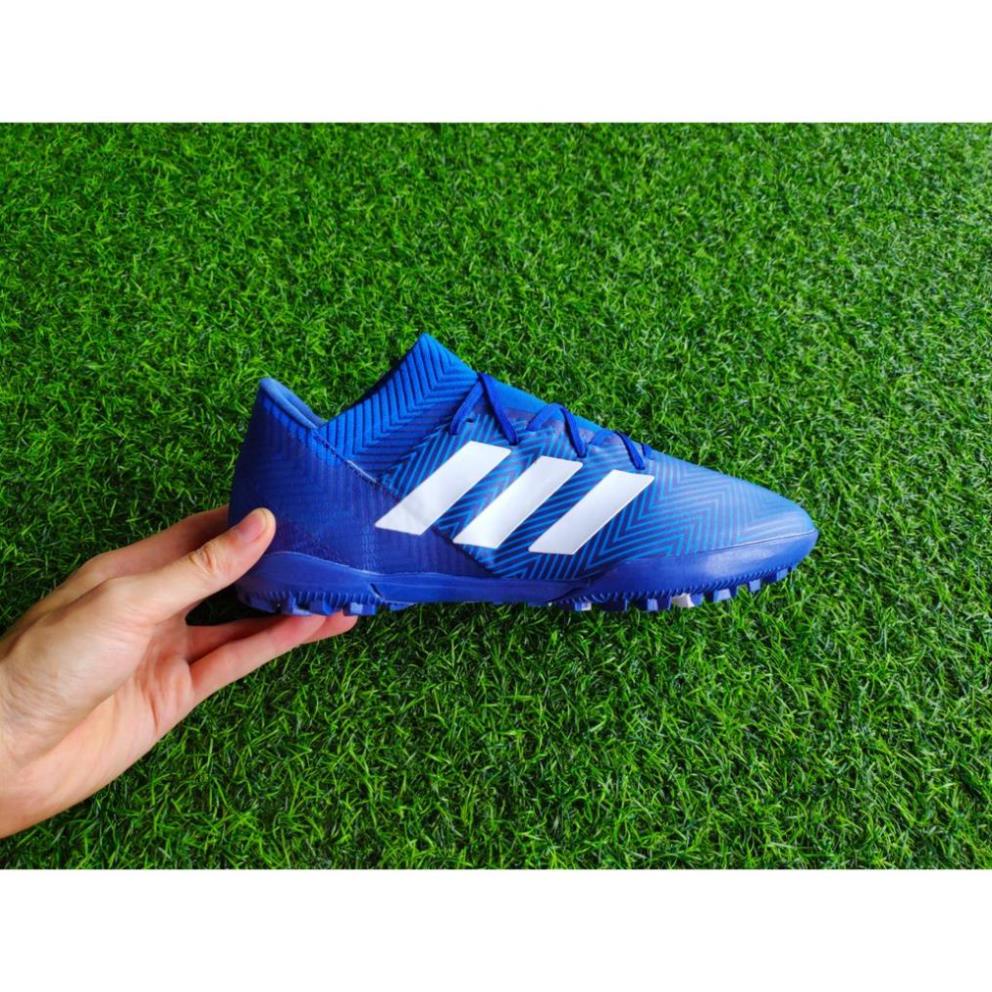Giày bóng đá Adidas Nemeiz cổ chéo Messi 18.3 TF ( Xanh Dương ) ZRA 🕊️ 📷