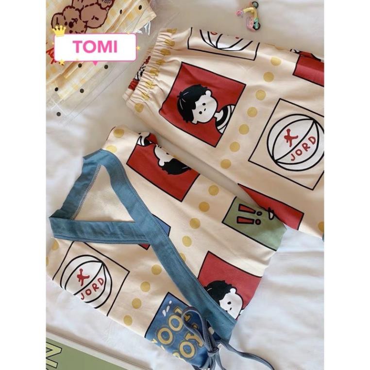 Bộ ngủ KIMONO, bộ pijama nữ buộc dây hình cậu bé ngắn tay - TOMI BOUTIQUE ♥️