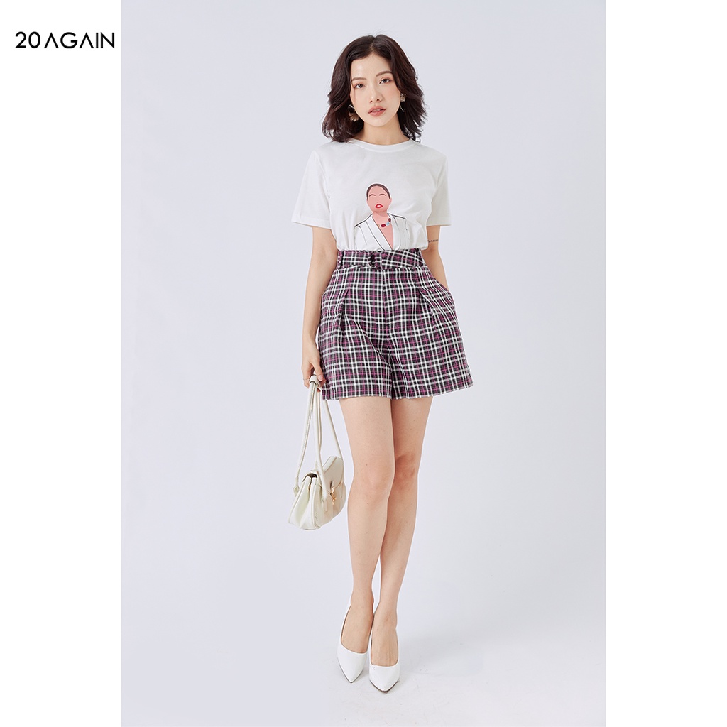 Quần short nữ đai rời cạp sườn 20Sexy by 20AGAIN, thiết kế trẻ trung SVA1251