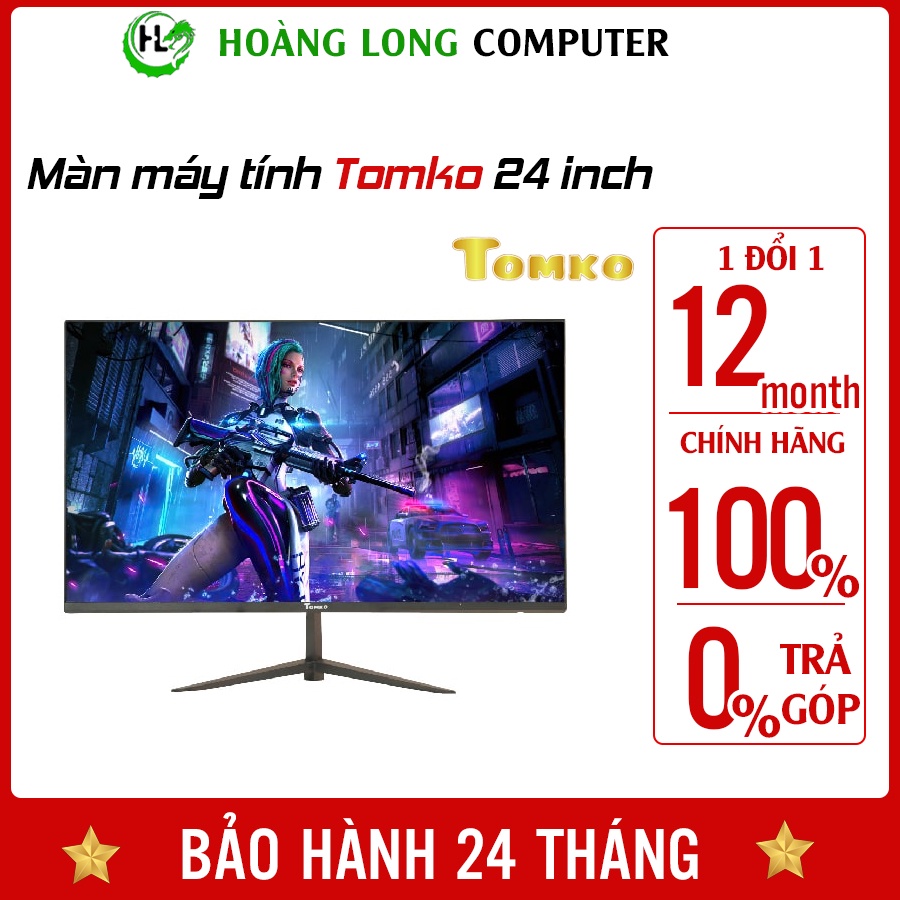 Màn Hình Máy Tính Tomko 24 Inch IPS Màn Hình Phẳng PC T2421F USB Type C Bảo Hành 24 Tháng Chính Hãng Hoàng Long Computer