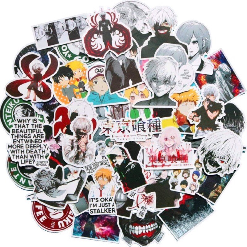 10-50 hình sticker Tokyo ghoul decal (random hình)