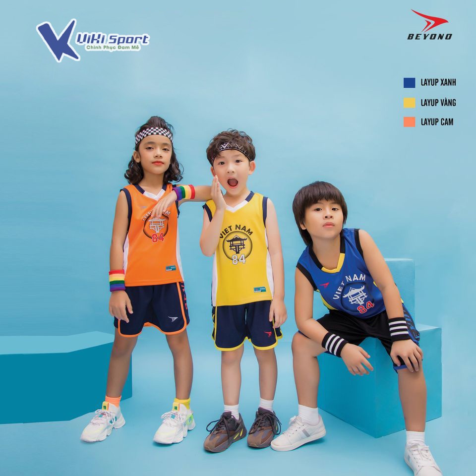 Bộ đồ bóng rổ trẻ em cao cấp Beyono Layup dành cho bé từ 12kg đến 42kg - ViKi Sport