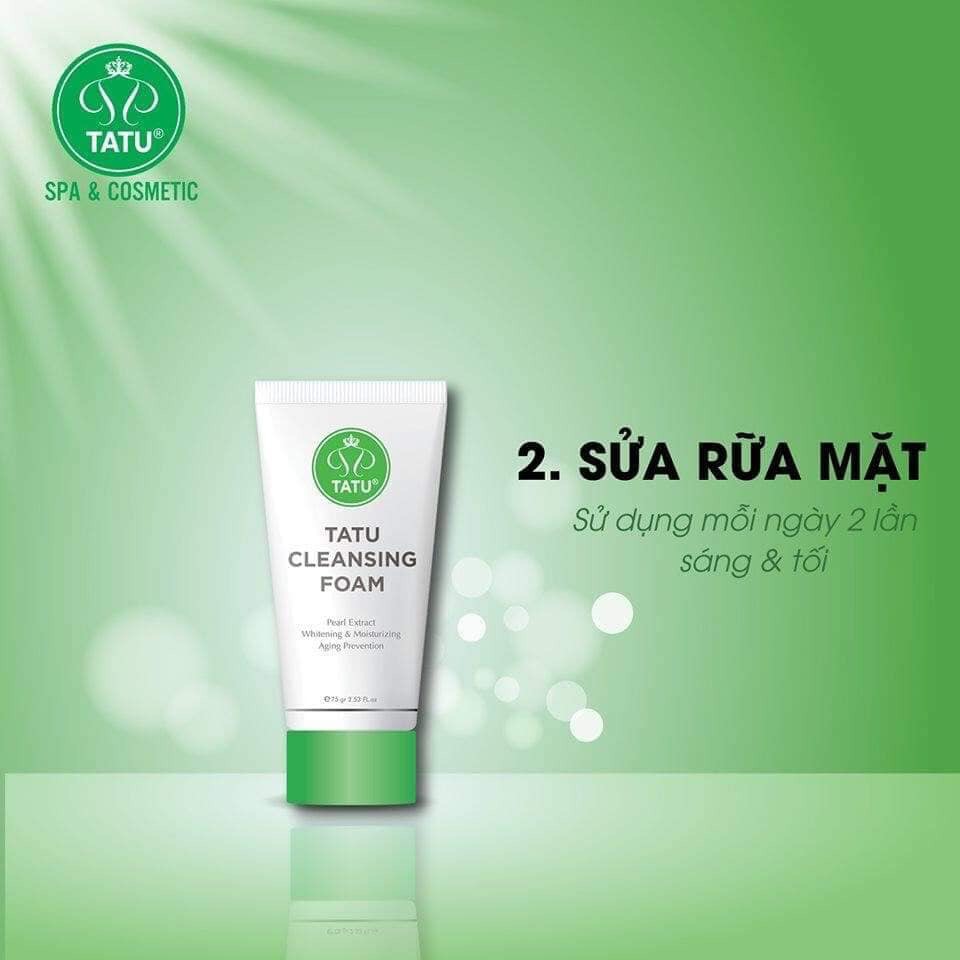 Sữa Rửa Mặt TATU 75gr - dành cho da nhạy cảm làm trắng da, dưỡng ẩm và ngăn ngừa mụn