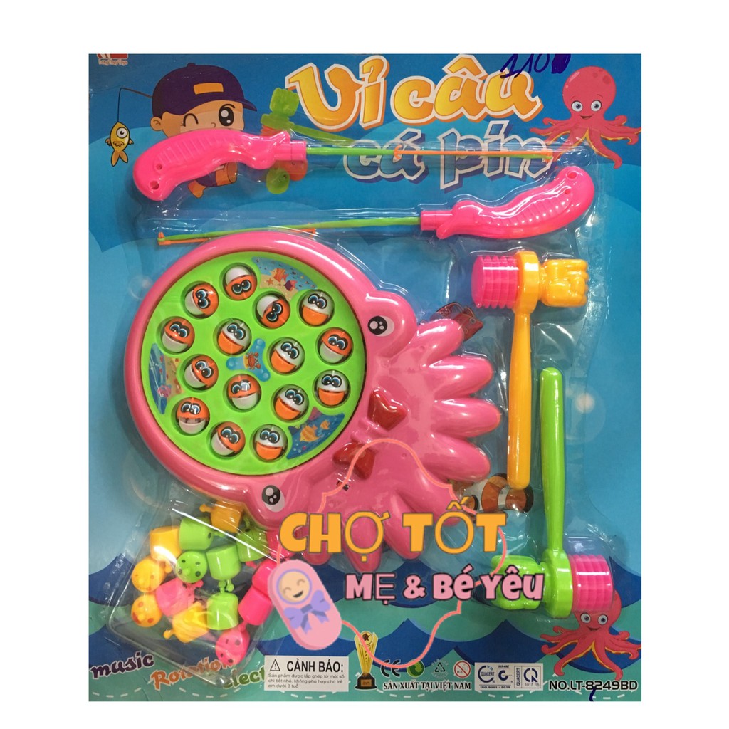 Bộ Đồ Chơi Câu Cá Đập Chuột 2 Trong 1 dành cho bé yêu giúp bé rèn tính khéo léo và kiên trì.