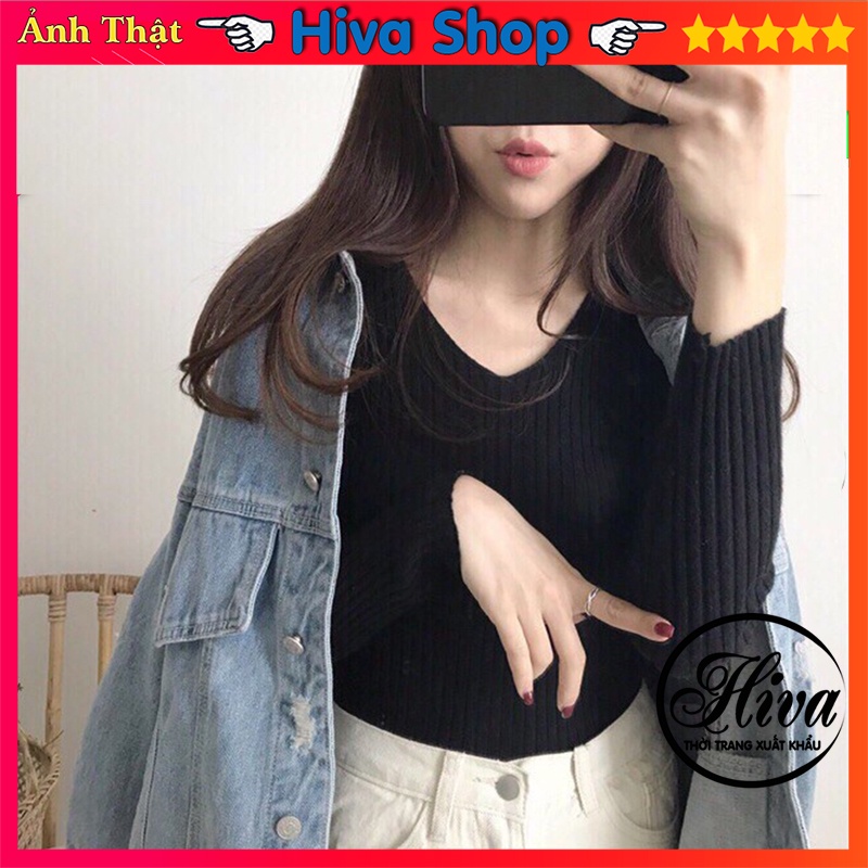 Áo len nữ tăm đũa cổ V thu đông xuân nữ hàng mới siêu xinh , Set đồ nữ (video/ảnh thật) | BigBuy360 - bigbuy360.vn