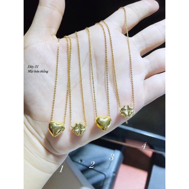 Mặt Tim Phồng Vàng Cho Nữ, Khắc Tên Lazer Theo Yêu Cầu, Món Quà Siêu ý Nghĩa dành Tặng Người Thương- Trang sức Hoà Thảo