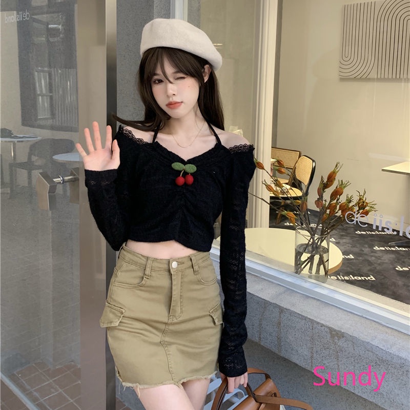 Áo Trễ Vai Dài Tay Thời Trang Mùa Hè Ngọt Ngào Quyến Rũ Dành Cho Nữ