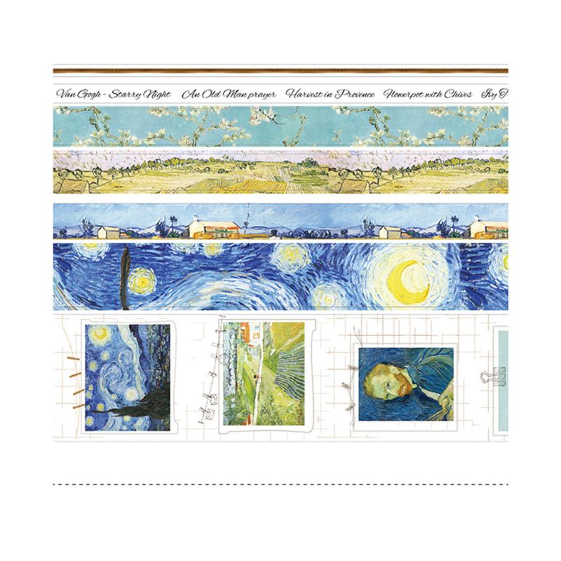Cuộn Băng Keo Washi Dán Trang Trí Sổ Tay DIY