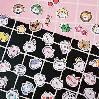 Bộ 40 sticker Thỏ mặt tròn - LLD024 (Ảnh thật shop tự chụp)