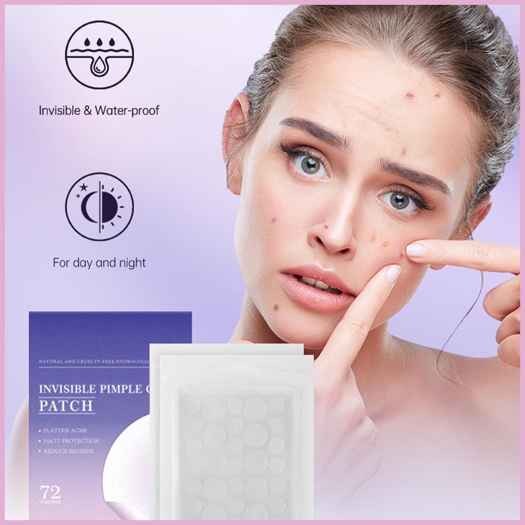 Bộ 72 Miếng Dán Loại Bỏ Đốm Đen Trên Da Mặt Và Vết Thâm