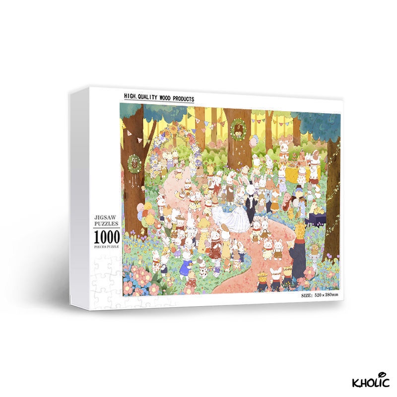 Bộ Đồ Chơi Ghép Hình 200/300/500/1000 Mảnh Hình Chú Thỏ Hoạt Hình