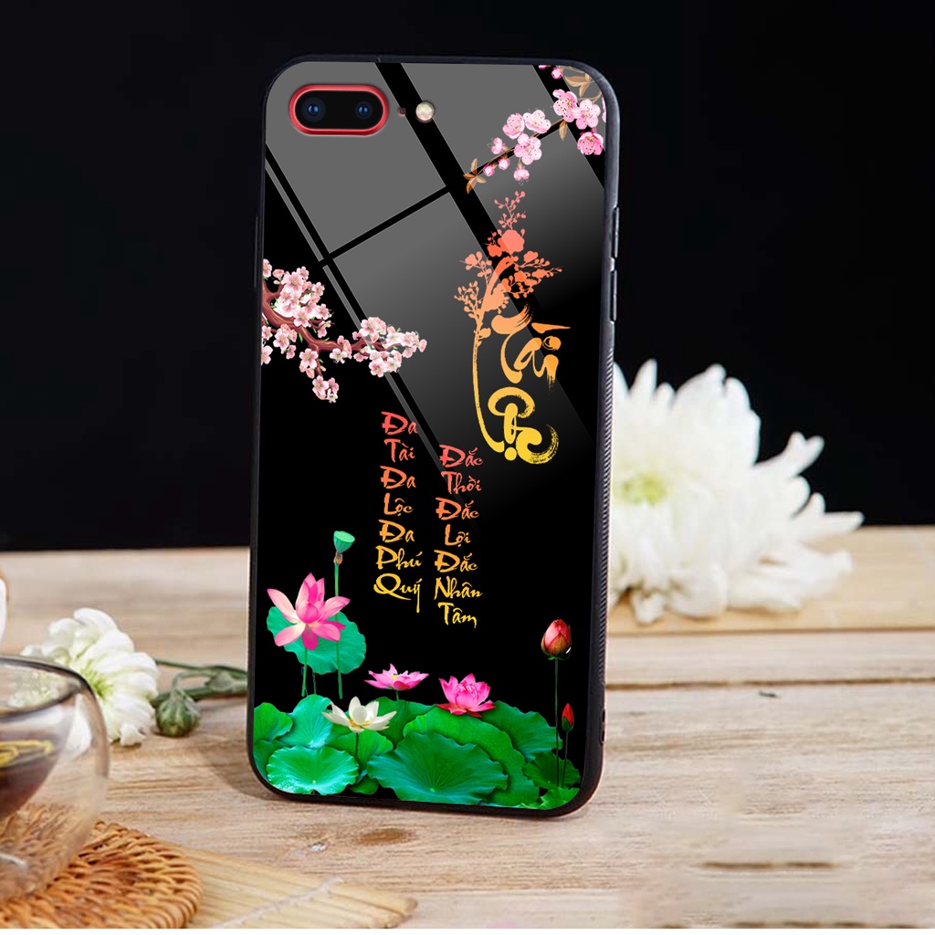Ốp lưng KÍNH Iphone 7 PLUS  / 8 PLUS  in hình 3D TÀI LỘC-VỢ CHỒNG-TÂM AN -MÃ ĐÁO