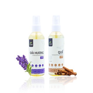 Combo 2 chai Tinh dầu xịt phòng hương Oải Hương và Quế