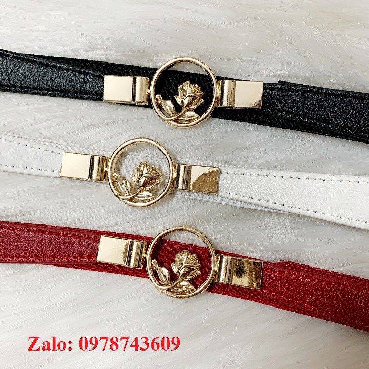 Thắt lưng nữ đai vay nhỏ Hoa hồng K02