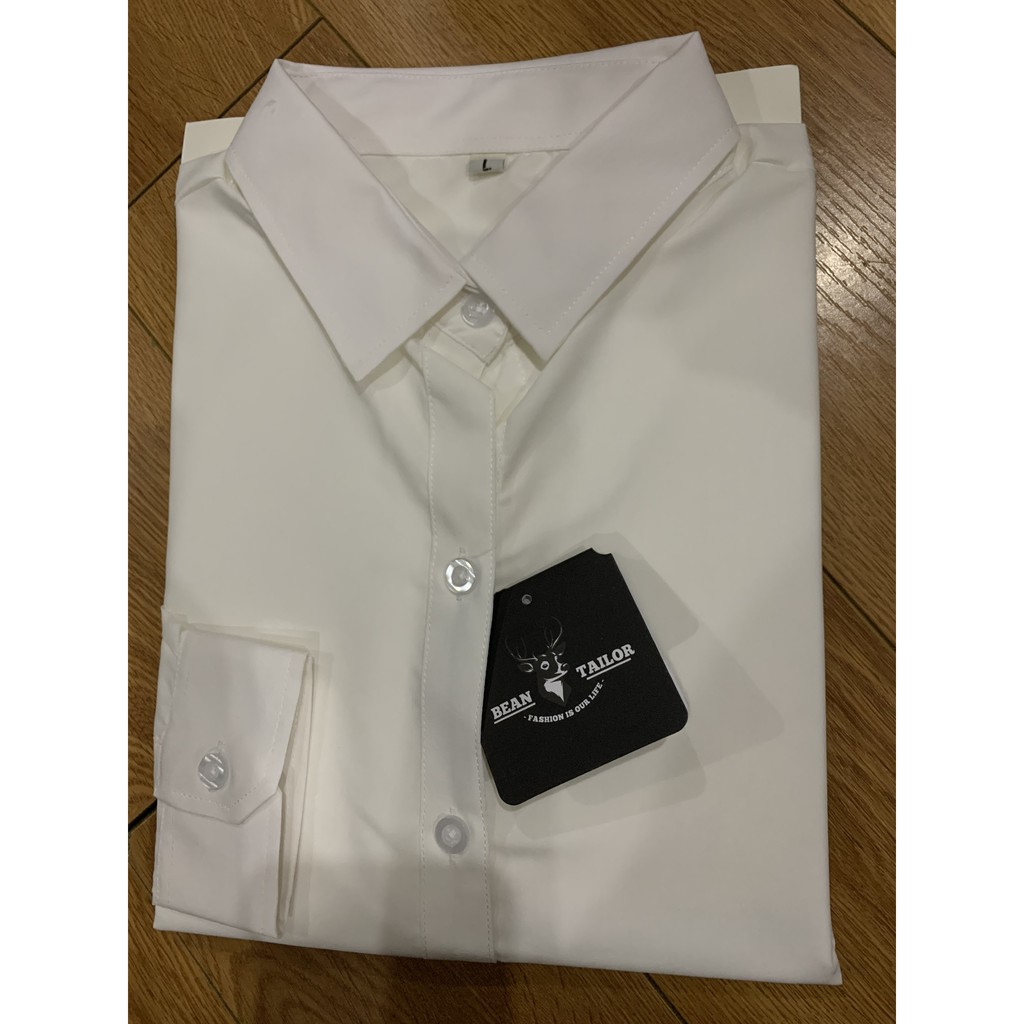 Áo sơ mi nữ BEAN TAILOR dáng suông, chất vải mềm mịn, thoáng mát- áo sơ mi nữ dài tay màu trắng cao cấp NUDAI01 | BigBuy360 - bigbuy360.vn