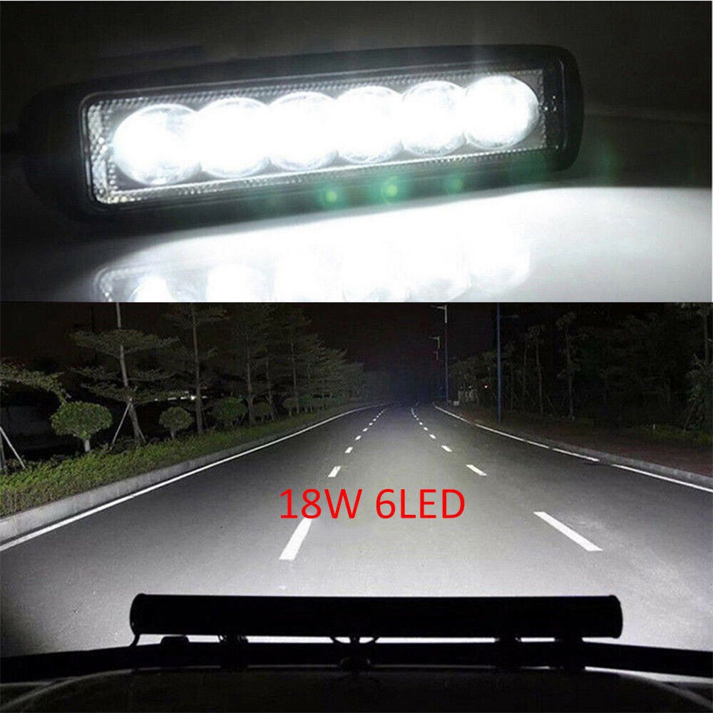 Đèn Led 6 Bóng 18W 800LM Hỗ Trợ Chiếu Sáng Dành Cho Ô Tô / Xe Tải