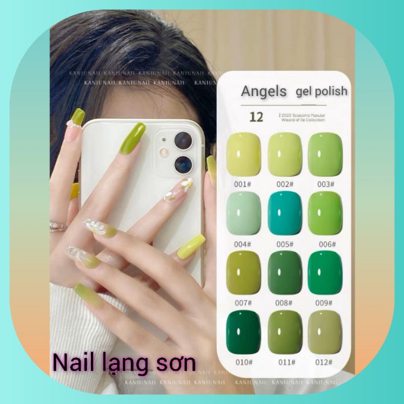 Sơn gel polish tone màu xanh,sơn móng tay nghệ thuật tone màu hót